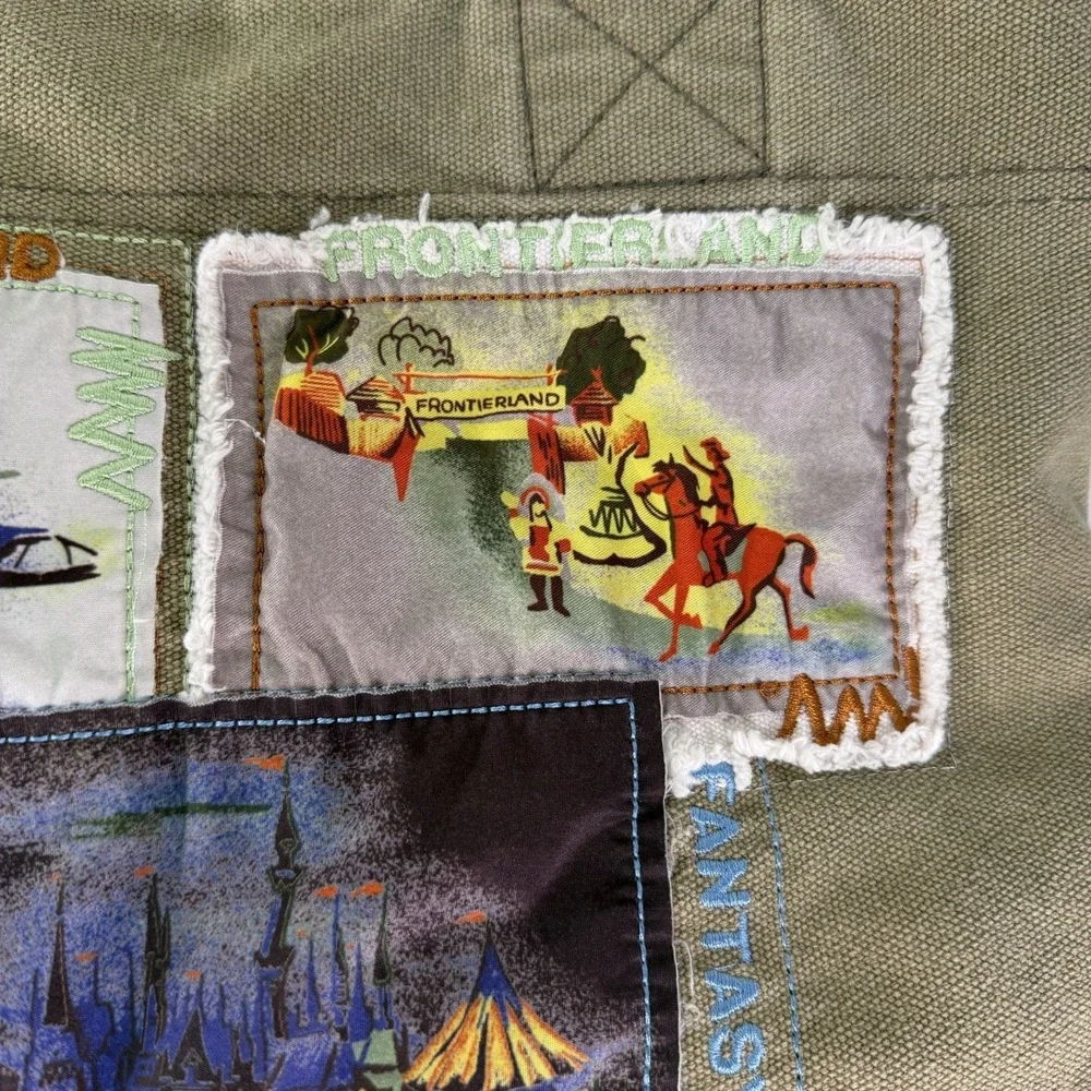 Disney Parks Disneyland Exclusive Canvas Tote Bag Patches Tomorrowland Adventure